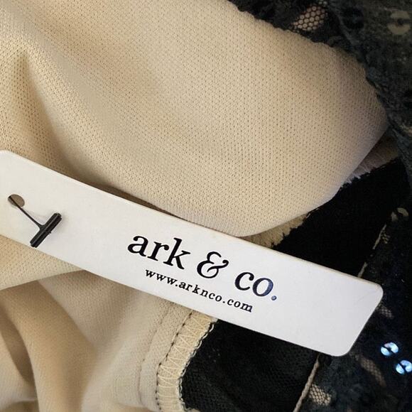 72. Ark & Co. Black Sequin Shift Dress Sz S 3/4 Sleeve  NWT Party NYE Sparkly - Picture 8 of 12